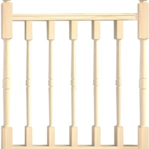 Bouwpakket balustrade met gedraaide spijlen | Houten balustrade