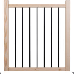Bouwpakket balustrade met verticale aluminium spijlen | Houten balustrade