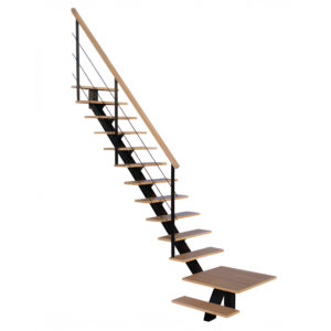 Metalen kwartslagtrap DESIO - Middenboom trap voor hoogte 279-284 cm