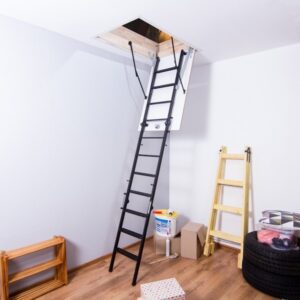 Metalen vlizotrap ONYX - Budget zoldertrap met metalen treden - Hoogte tot 280 cm