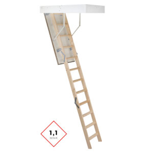 Houten vlizotrap ECONY - U-waarde: 1,1 W / m2K