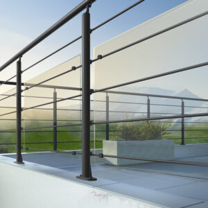 Aluminium balustrade ALU.PF – 200 cm - Vloer montage - Bouwpakket geschikt voor buiten en binnen