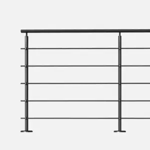 Aluminium balustrade ALUX-F - 200 cm - Bouwpakket geschikt voor buiten en binnen - Vloermontage