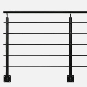 Aluminium balustrade ALUP-L - 200 cm - Bouwpakket geschikt voor buiten en binnen - Laterale montage